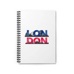 London Inspired – Red & Blue Vector Design Spiral Notebook for All Occasions
