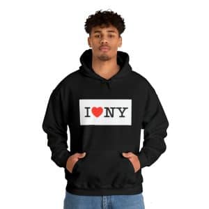 I Love New York Unisex Heavy Hooded Sweatshirt