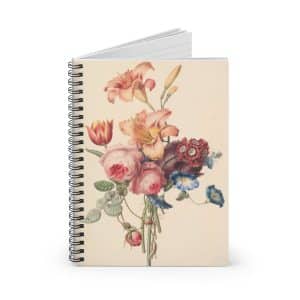 Floral Elegance: Ruled Line Spiral Notebook, Blossom Charm: Flower Patterned 118 Page Notebook