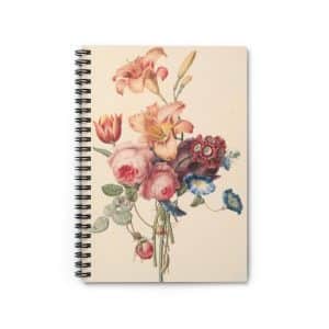 Floral Elegance: Ruled Line Spiral Notebook, Blossom Charm: Flower Patterned 118 Page Notebook