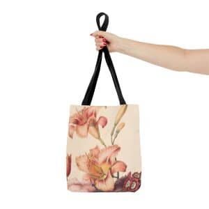 Flower Pattern Tote Bag, Floral Print Practical Tote Bag, High-Quality Flower Design Beach Bag