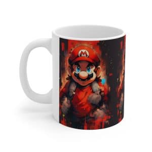 Mario Portrait Custom Ceramic Mug, Mario Super Mug 11oz