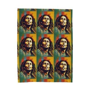 Bob Marley Vibes Plush Blanket, Reggae Rhythms Bob Marley Blanket