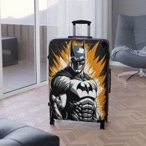 Gotham Travel Companion Batman-Themed Multiple Size Suitcase, Dark Knight’s Getaway Suitcase, Batman Suitcase with Built-In Lock, Luggage