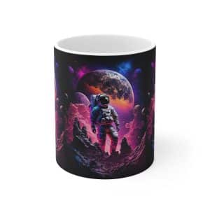 Astronaut Adventure Ceramic Mug, Spacewalker’s Custom Coffee Mug