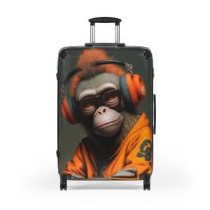 Monkey Groove Travel Companion: Stylish Suitcase for Explorers, Tropical Rhythms Suitcase