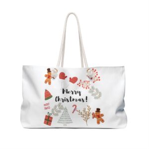 Spacious Christmas Weekender Tote for Your Holiday Adventures, Christmas Getaways with Ease, Explore Our Xmas Handbags