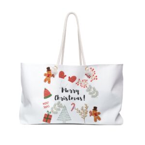 Spacious Christmas Weekender Tote for Your Holiday Adventures, Christmas Getaways with Ease, Explore Our Xmas Handbags