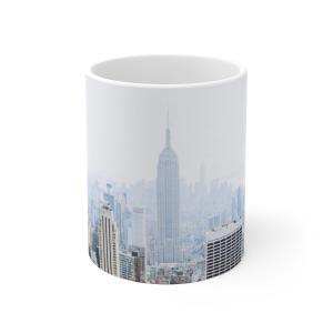Manhattan Mornings Unveiled: Start Your Day with Empire State Building Ceramic Mugs, New York Portrait Mugs