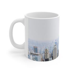 Manhattan Mornings Unveiled: Start Your Day with Empire State Building Ceramic Mugs, New York Portrait Mugs
